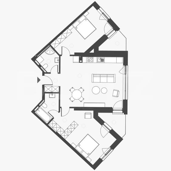 Comision 0 ! Somesului 15, Apartament 3 camere, Semicentral, 2 bai, 84mp.