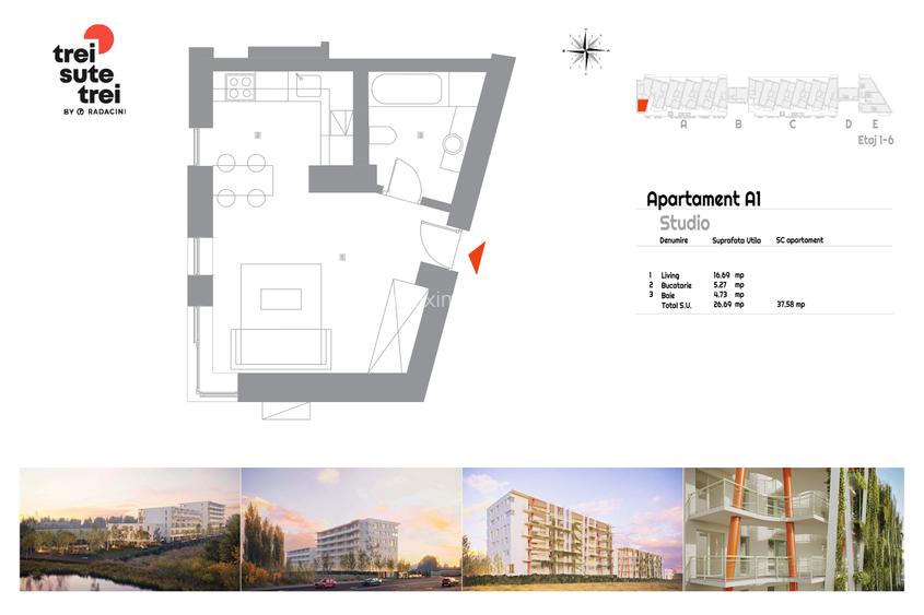 Studio modern 303 by Radacini direct de la proprietar - 1