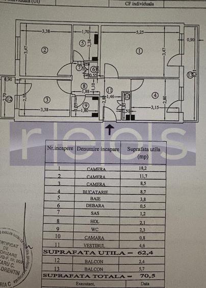 VANZARE 3 CAMERE DECOMANDAT DRISTOR