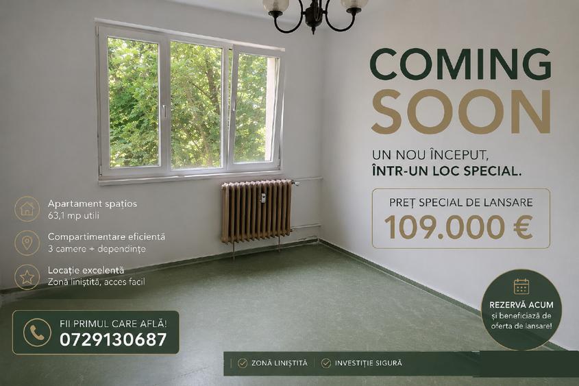 Apartament 3 camere | 60 mp utili | Valea Ialomiței – Drumul Taberei | Etaj 3/4