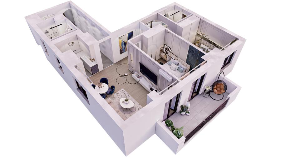 MONARCH RESIDENCE - Apartament 3 camere , boxa inclusa!