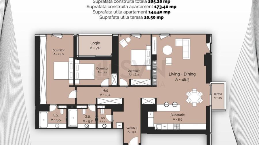 REA1028497 Apartament 4 camere l High End l Padurea Baneasa l Cortina