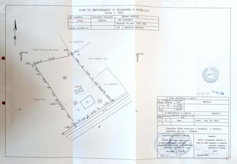 Teren (2025mp) -Deschidere 35mL - Intravilan (Toate utilitățile) - 1