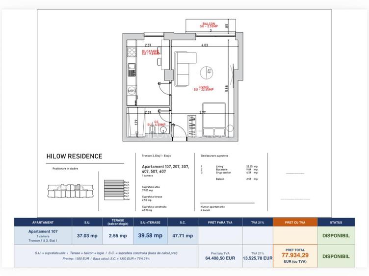 APARTAMENT 1 CAMERA - DEZVOLTATOR EURO CONSTRUCTII - 1
