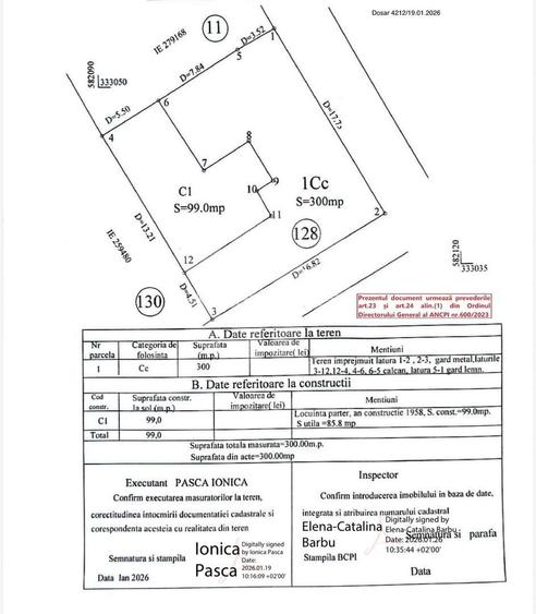 Casa parter,  situata pe colt, teren 300 mp, acces dublu - 14