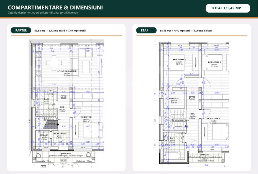 Casa tip duplex cu 4 dormitoare și 250 mp teren, zona Dedeman, Bistrița - 2