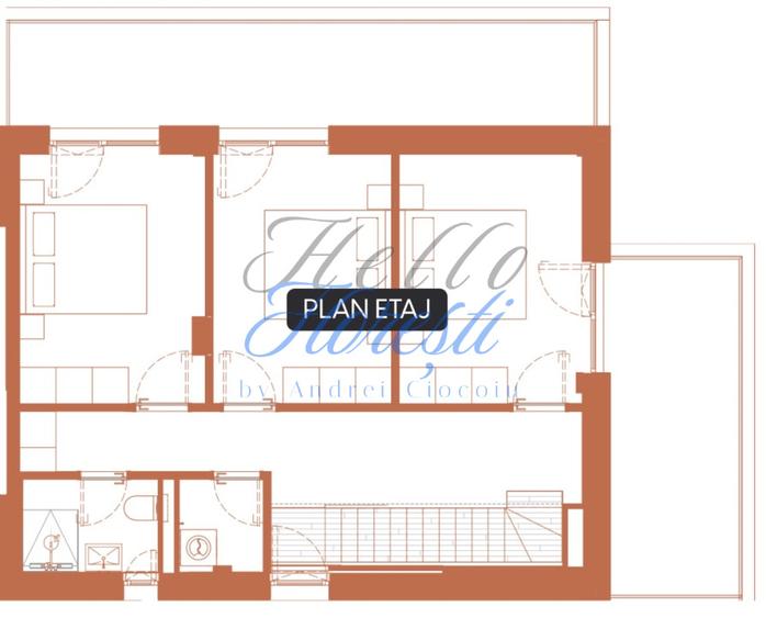 Apartament cu 5 camere 143.7 mp 2 terasa si 1 logie in Hexagon