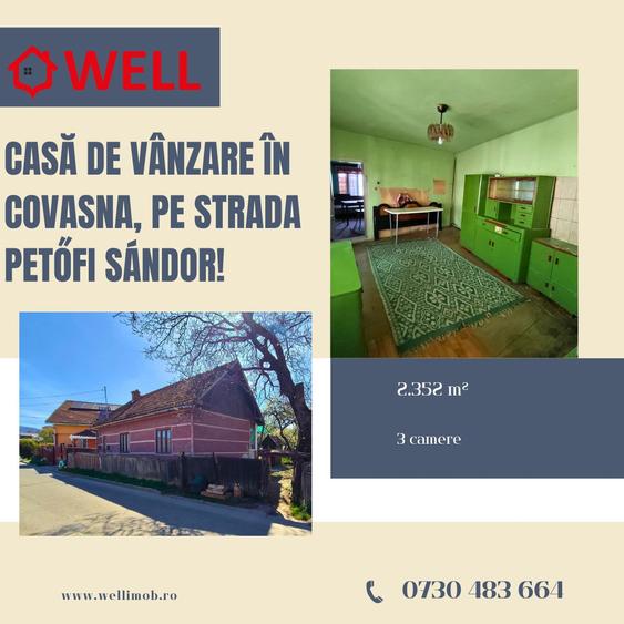 Casă de vânzare în Covasna, pe strada Petőfi Sándor!