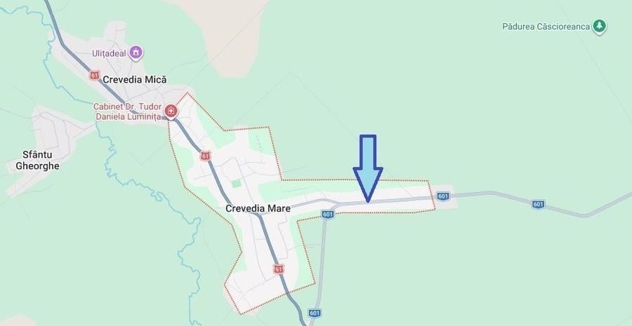 Crevedia Mare, Jud. Giurgiu, teren 5000 mp, deschidere 20 m la DJ 601