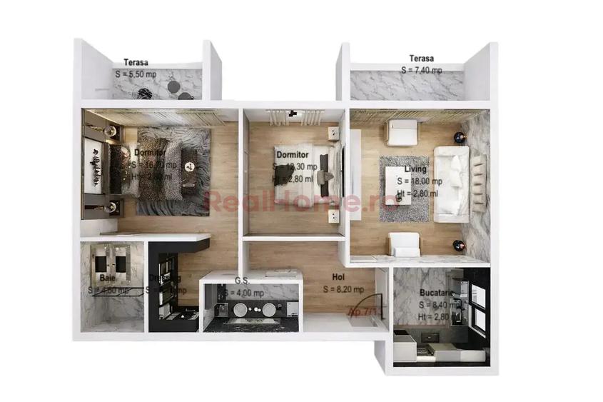 Apartament 3 camere | metrou 8 min | premium | nou | 77 mp utili
