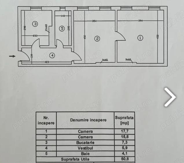 Apartament 2 camere luminos Moșilor