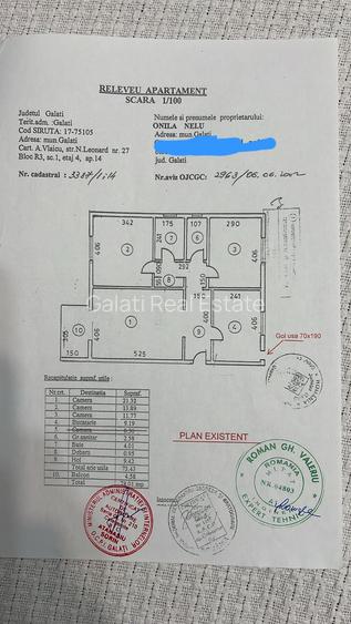 3 decomandate 78mp R-uri /Nae Leonard etaj 4/4  mobilat/utilat CT AC 93000Euro - 10