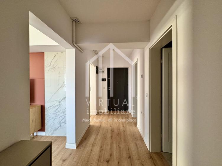Apartament cu 3 camere, 69mp utili + 2 terase, etaj 2/9, parcare