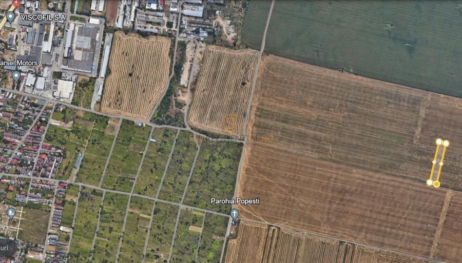 Teren 5000 mp, deschidere dubla - Popesti Leordeni, zona excelenta