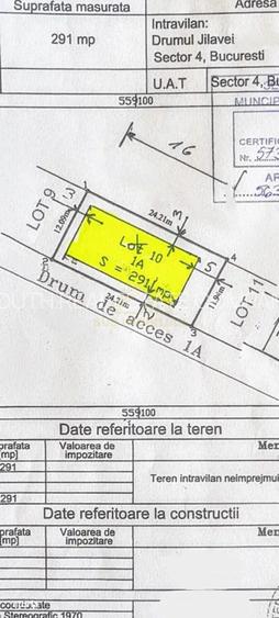 Terenuri intravilane - 291 mp / 316 mp - Aparatorii Patriei/ Drumul Jilavei