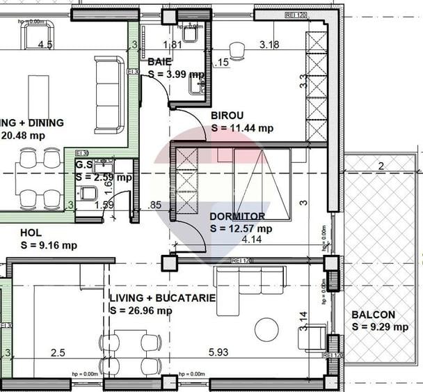 Vanzare| 3 camere | 67 mp + balcon 9 mp | Bloc nou| Metrou Mihai Bravu