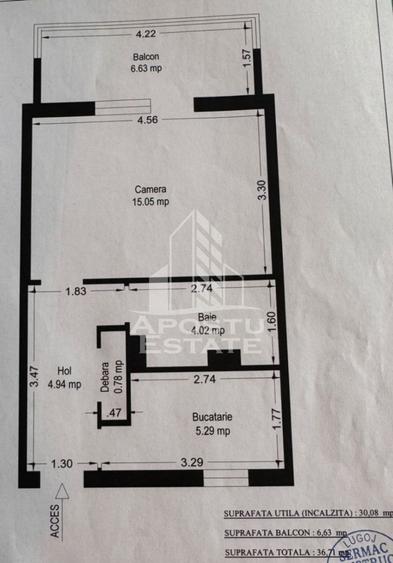 Apartament 2 camere, etajul 2 din 4, zona Dambovita in Timisoara