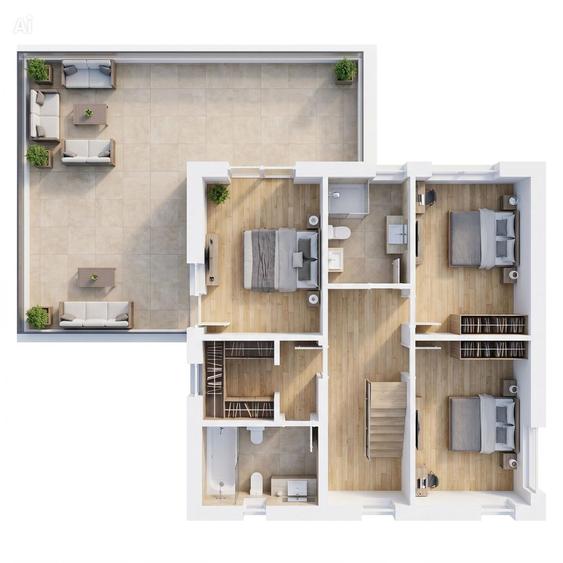 Teren cu A.C.  construire casa individuala, zona Vivo, Floresti