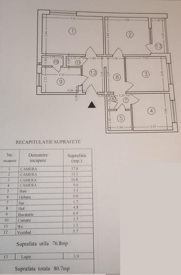 Vanzare 4 camere Lujerului-Lacul Morii,81mp, dec, reabilitat, necesita renovare