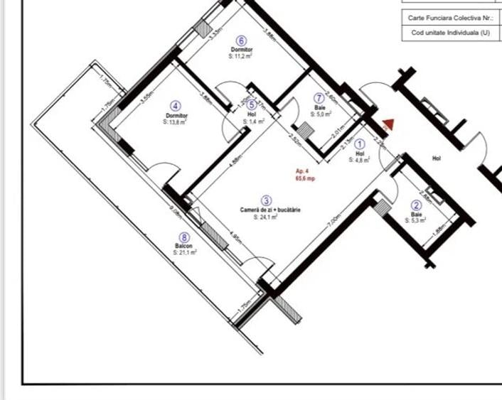 Apartament 3 camere cu terasa si parcare subterana, zona Vivo - 6