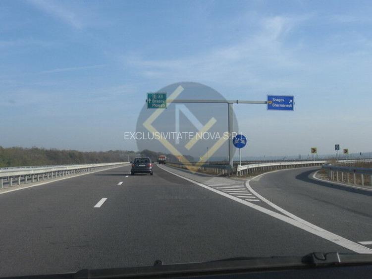 Teren 9Ha -> 16Ha Ha Intravilan , Exit A3 Snagov Ghermanesti Bucuresti-Ploiesti - 17