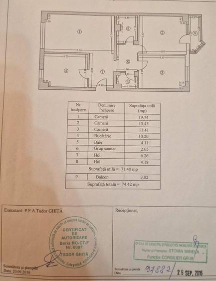 Vedere frontal la mare, 3 camere decomandate.
