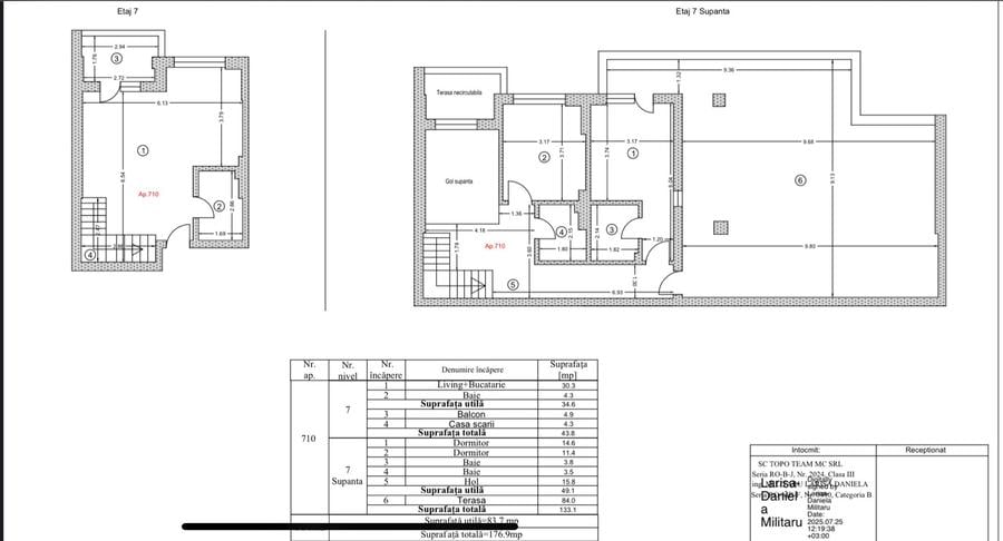 Apartament cu 3 camere de tip Penthouse/ Duplex, Metrou Berceni