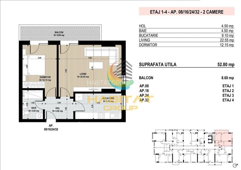 Apartament 2 Camere Sector 4 Grand Arena 61.9 Mp - 2