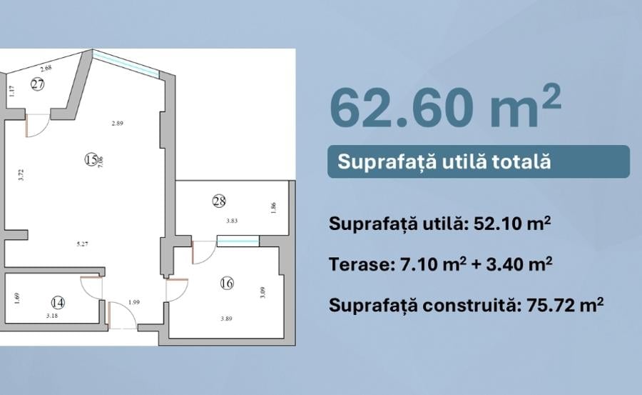 Apartament 2 camere de vânzare lângă plaja