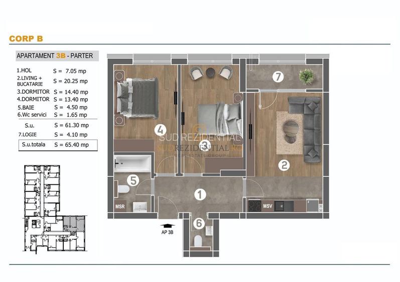 Apartament 3 camere de vanzare, langa Mall Grand Arena, Metalurgiei - 1