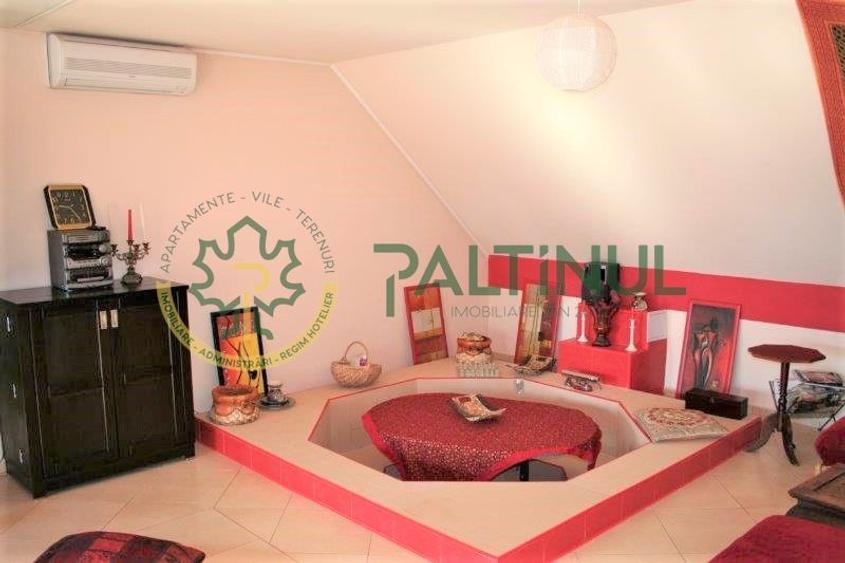 Vila Șelimbăr – 700 mp teren, jacuzzi, semineu, front stradal 30 ml