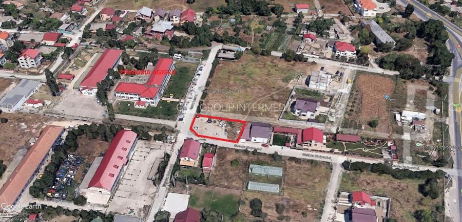 Agigea - vis a vis de Primarie - teren 462mp cu deschidere la 3 strazi