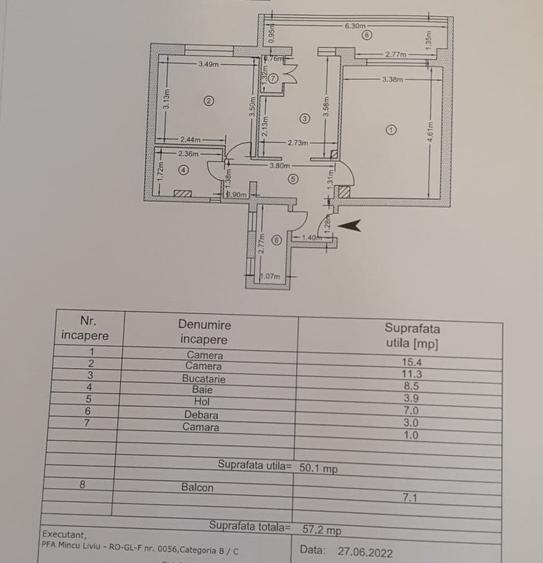 Etaj 1. Apartament 2 camere confort 1 , Progresu, mobilat.