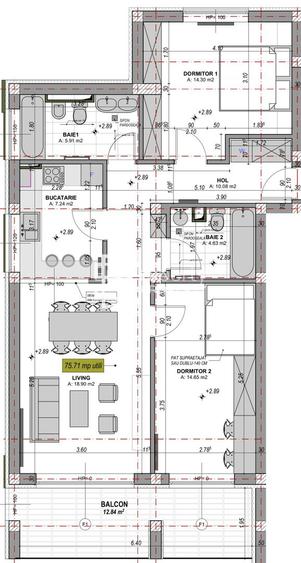 Apartament 3 camere, 72 mp , intabulat, la cheie - zona Industriala Vest - 1