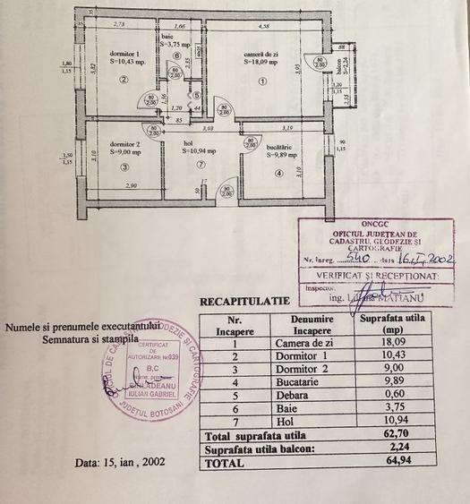 Apartament 3 cam Primăverii - aleea Curcubeului