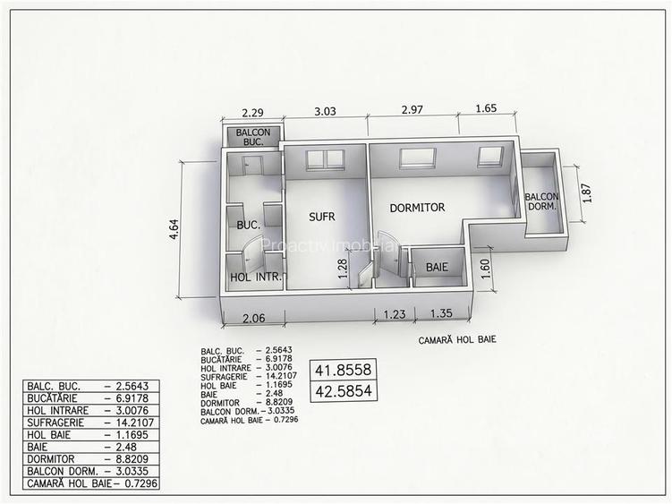 Apartament 2 camere | Marasesti | 43 mp | 2c-7866 - 14