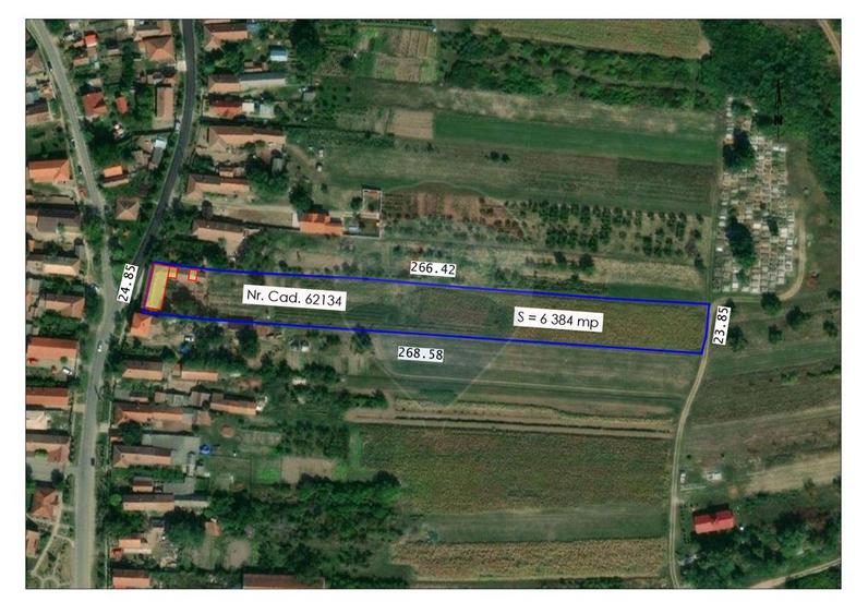 De vânzare teren intravilan, 6.384 mp cu dublu front, în Paleu