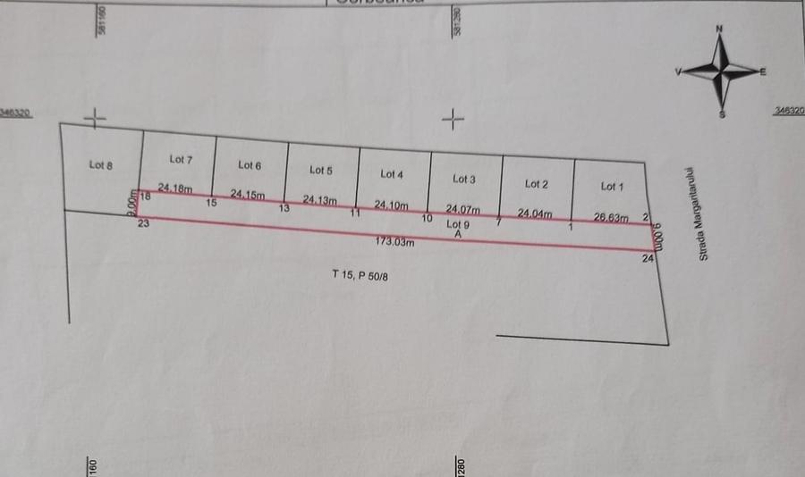 Vanzare teren intravilan cu utilități in Corbeanca zona cu case construite