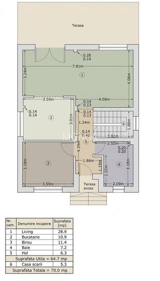 Casa 5 Camere | 140mp | 0 comision| Corbeanca zona Paradisul Verde | Curte 627mp - 8