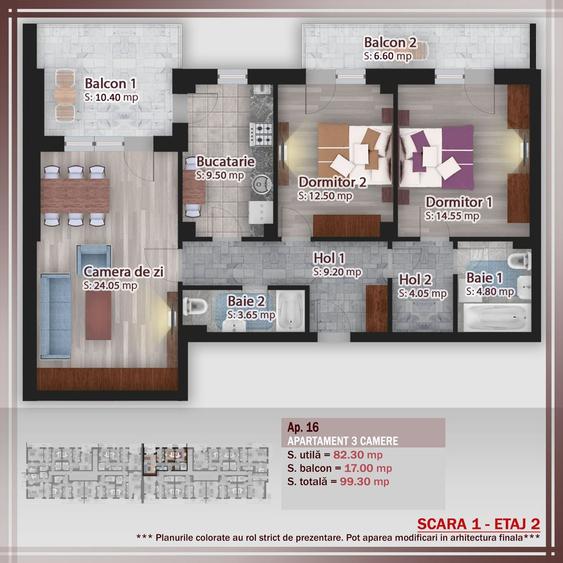 3 CAMERE_82.3 MP UTILI PLUS 17 MP BALCON_PALLADY_COMISION 0!