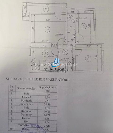 Apartament 3 camere, etaj 1, 84 mp utili, Calea Romanului - 2