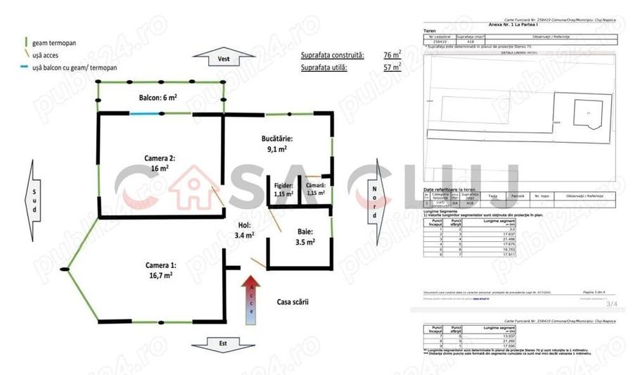 Apartament 2 camere | Etaj 1 | Zona Plevnei