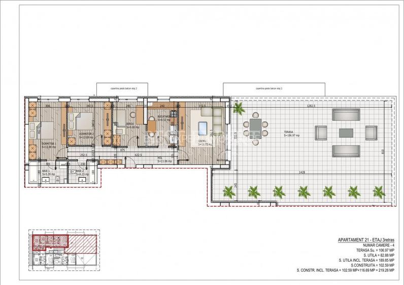 4 Camere Terasa Generoasa -Zona Linistita - 5