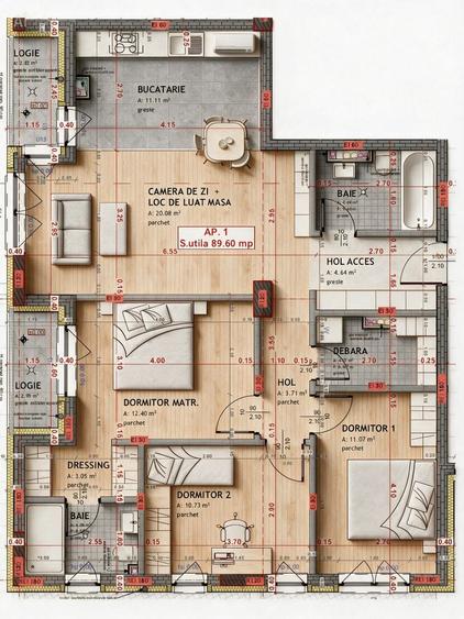 Apartament 4 camere, finisat nou – Ansamblul Oncos