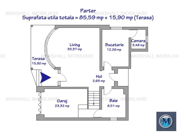 Vila cu 4 camere de vanzare in Gageni, 133.2 mp #17135