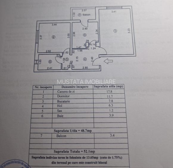 Apartament 2 camere confort 1 decomandat, Zona Buzaului. - 8