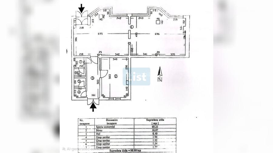 Spațiu, B-dul Tudor Vladimirescu, 100 mp, 1.000 € - 9