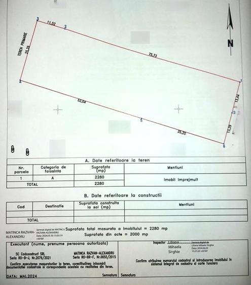 Teren intravilan 2228 mp, deschidere 27 m, Tichilesti posibilitati gaze canaliza