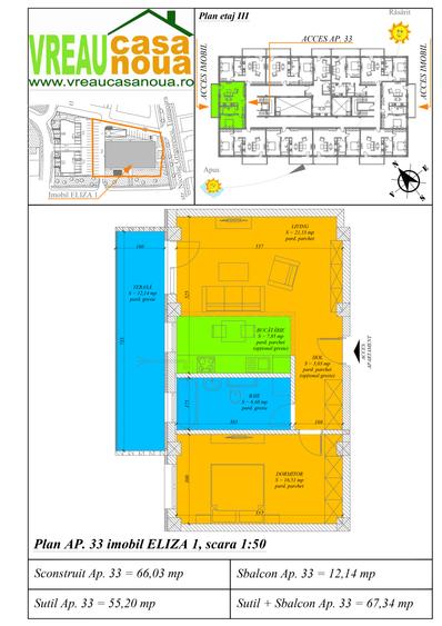 VreauCasaNoua - Apartament 2 camere , Tornontalului