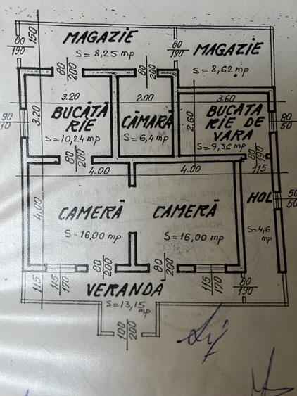 Casa fără etaj 80m2,3 camera,2bai,bucatarie,veranda,centrala,GazTeren307m2